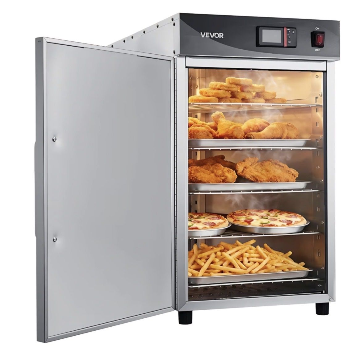 Electric Hot Box Food Warmer, 5-Tier Commercial Warming Cabinet with Water Tray