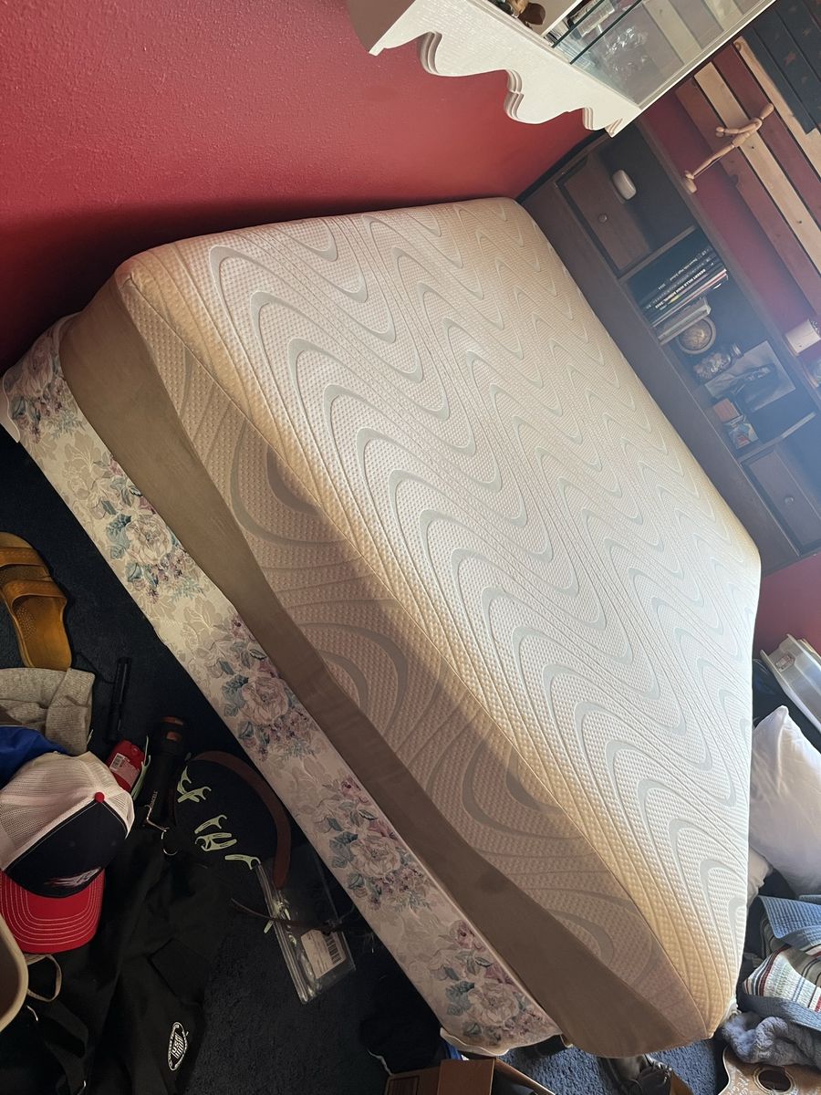 FREE Queen Bed Mattress, Box Springs, and Metal Frame