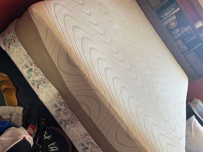FREE Queen Bed Mattress, Box Springs, and Metal Frame
