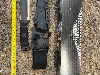 E37S - K Seal Pup Elite Tini Strght Edge w/ Kydex Seath