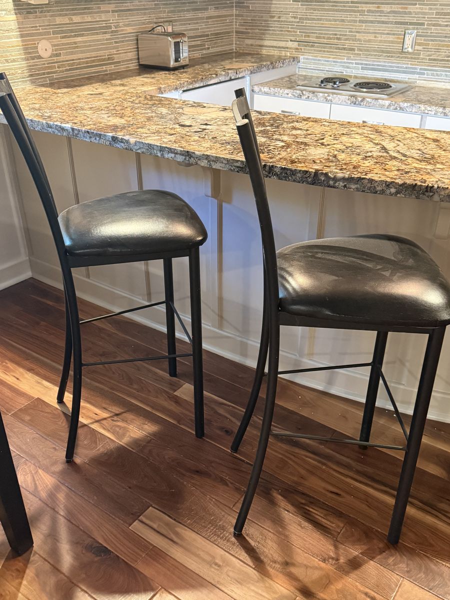 Set of 2 Bar Height Stools — Like New — $85