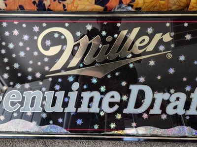 Rare vintage Miller Draft bar mirror