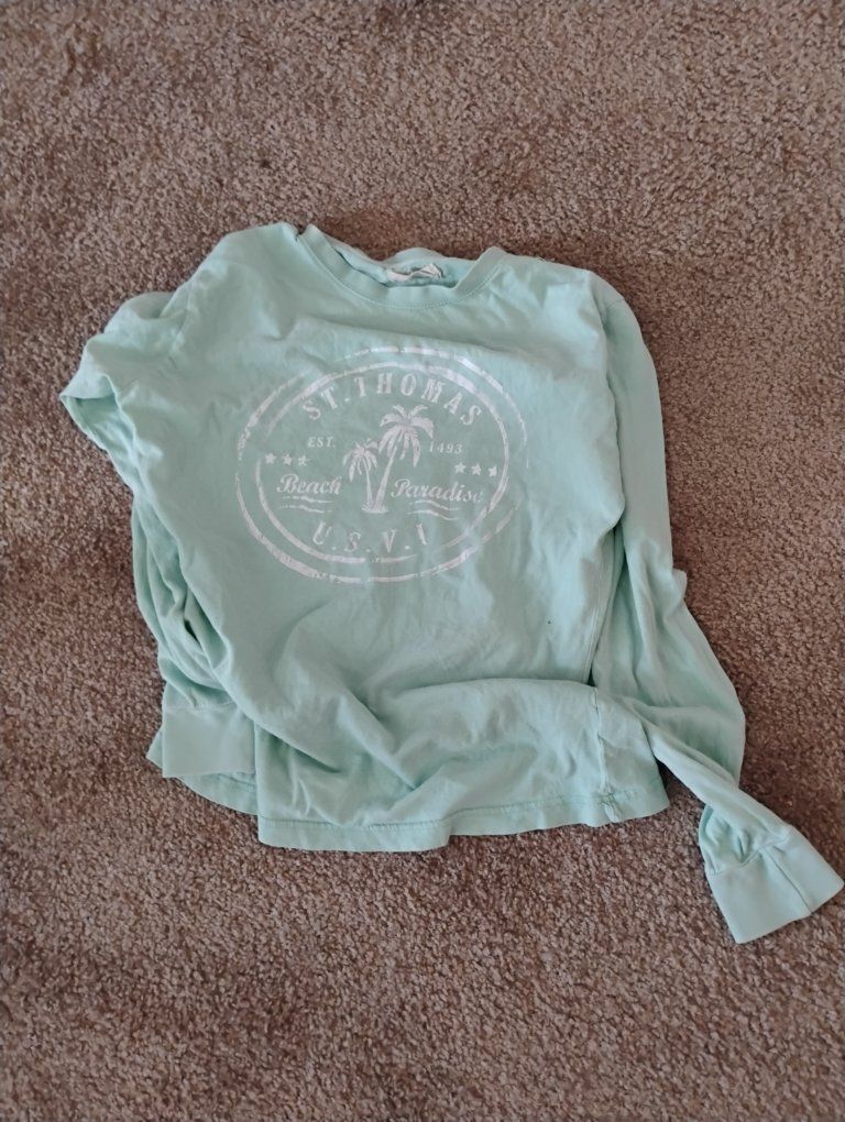 St. Thomas Beach Paradise U.S.V.I. Teal Long Sleeve T-Shirt - Men's Medium