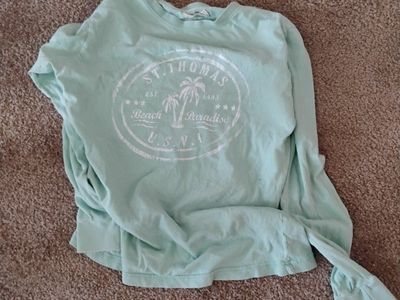 St. Thomas Beach Paradise U.S.V.I. Teal Long Sleeve T-Shirt - Men's Medium