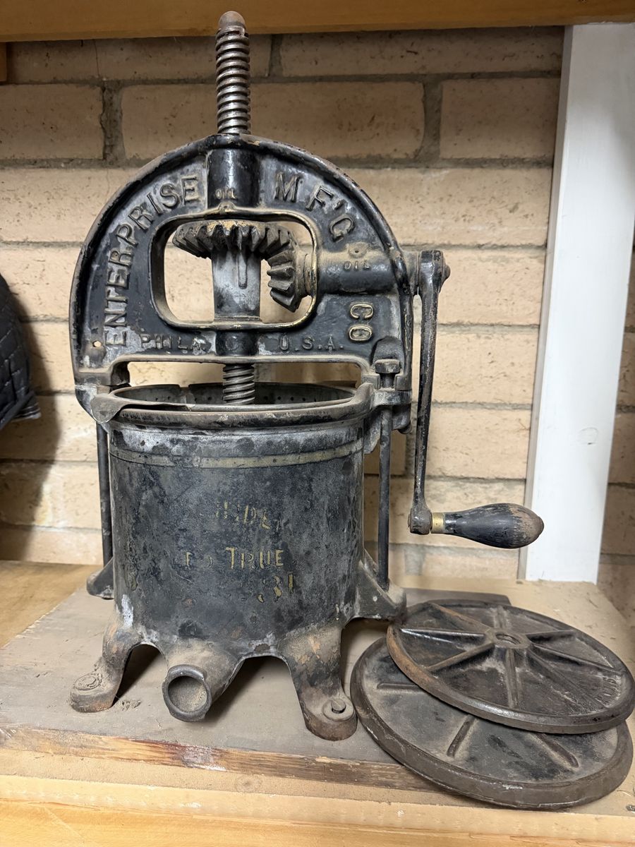 1890’s Enterprise Cast Iron  Sausage Stuffer/Fruit press