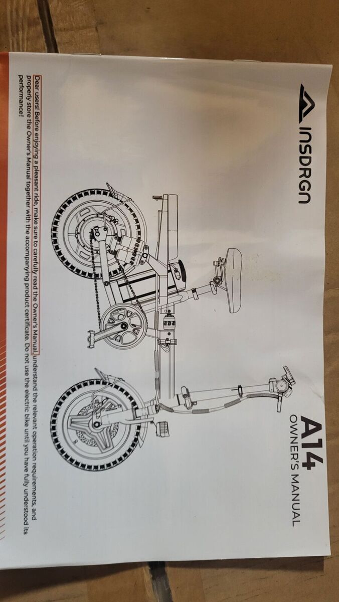 Brand New! Unassembled INSDRGN Electric Bike 14" Folding wheels