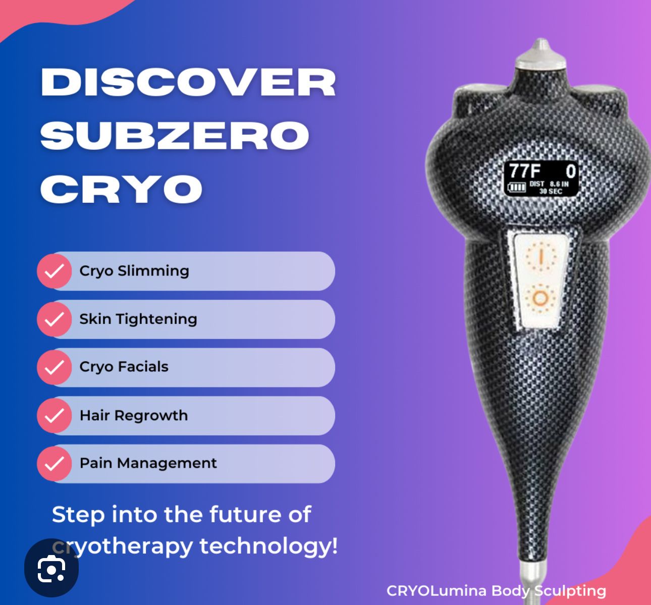 AMERICA CRYO CRYOLumina Body Sculpting System - Cryo Slimming, Skin Tightening, Pain Management