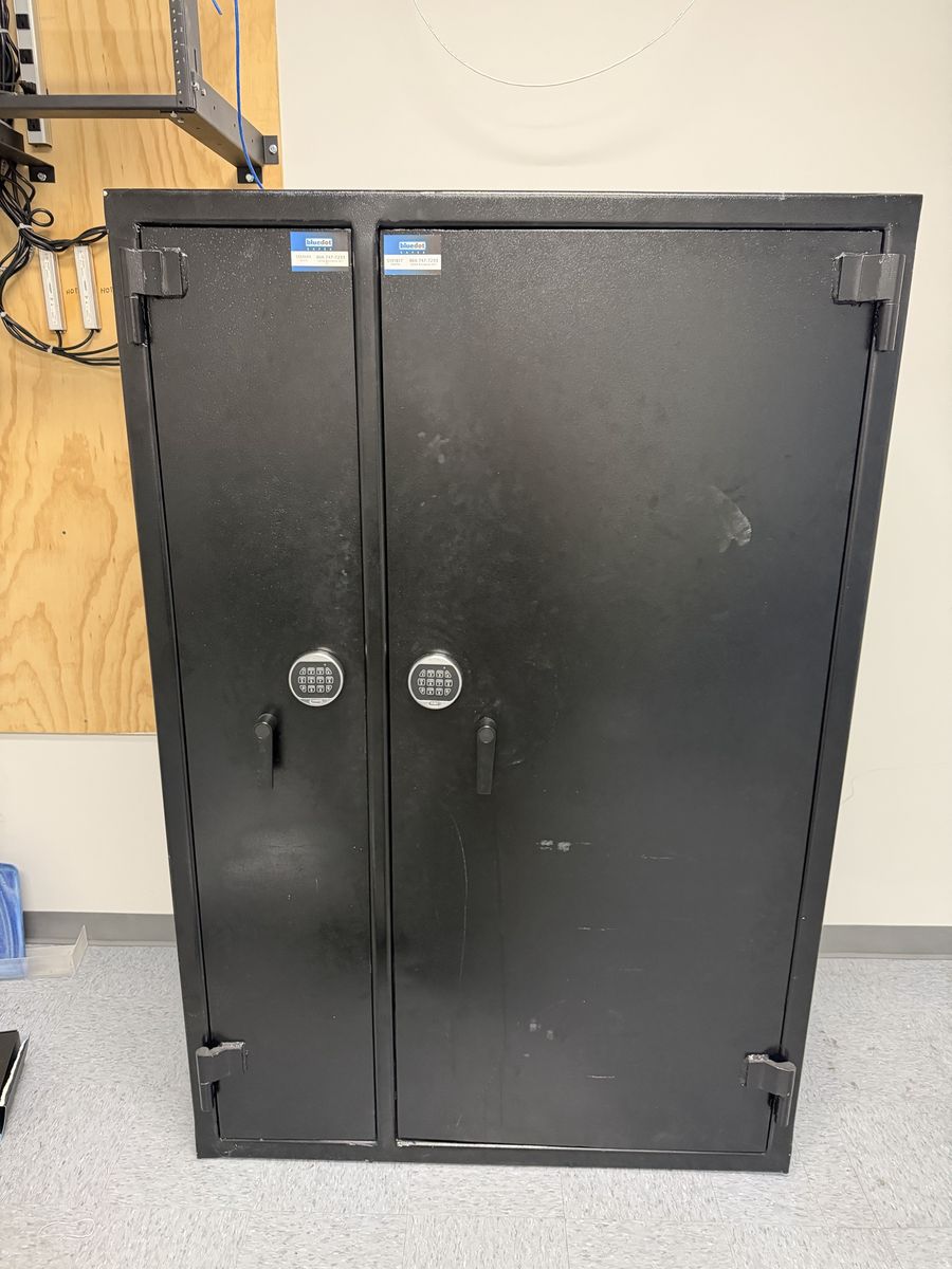 Spacious Black Double-Door Safe w/ Digital Keypads & Adjustable Shelves - 72"x48"x27"