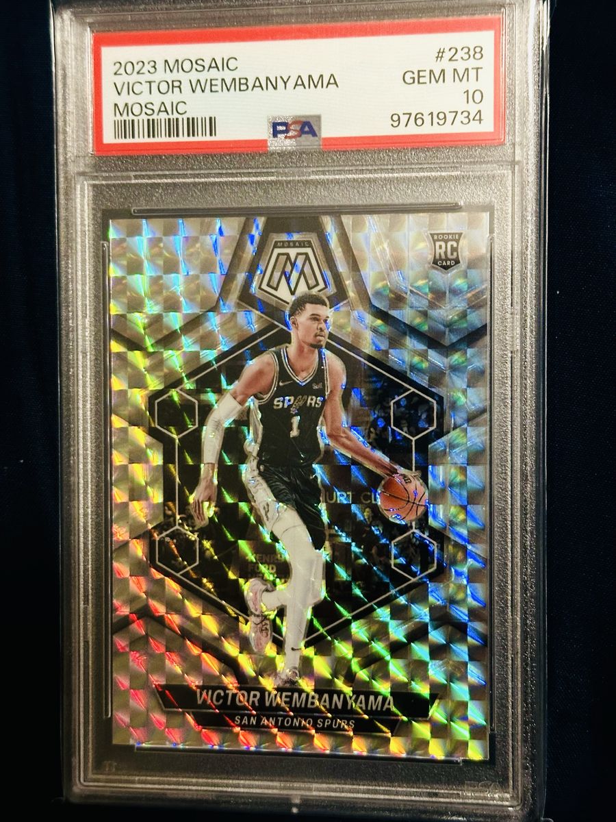 2023 Panini Mosaic Victor Wembanyama Rookie Card #238 PSA 10 Gem MT