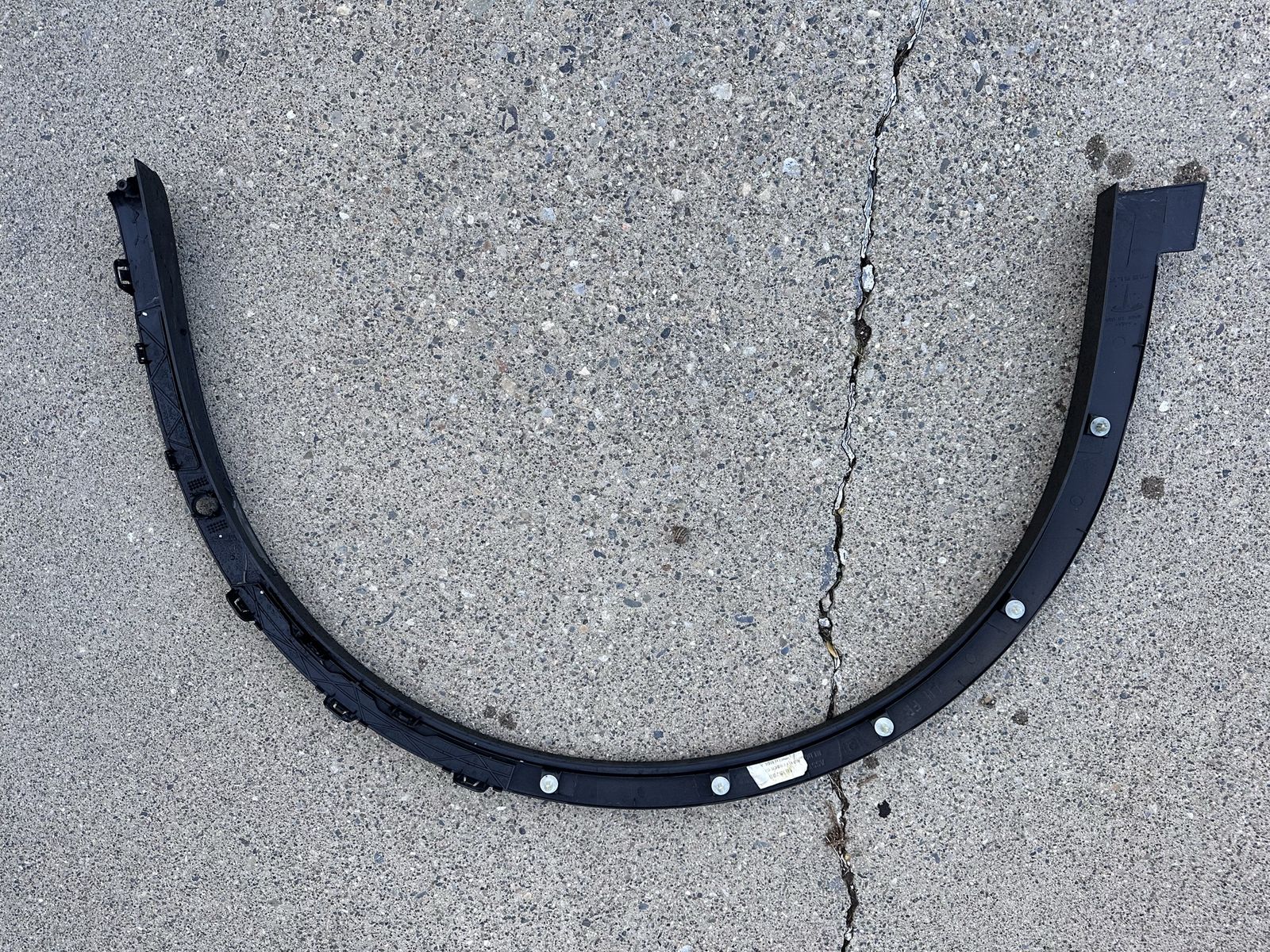 Tesla Model X Driver Front Wheel Arch Molding Trim Black Used OEM