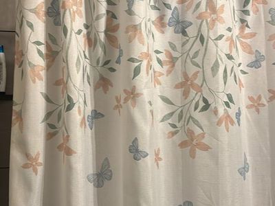 Shower Curtain with Liner and Hooks