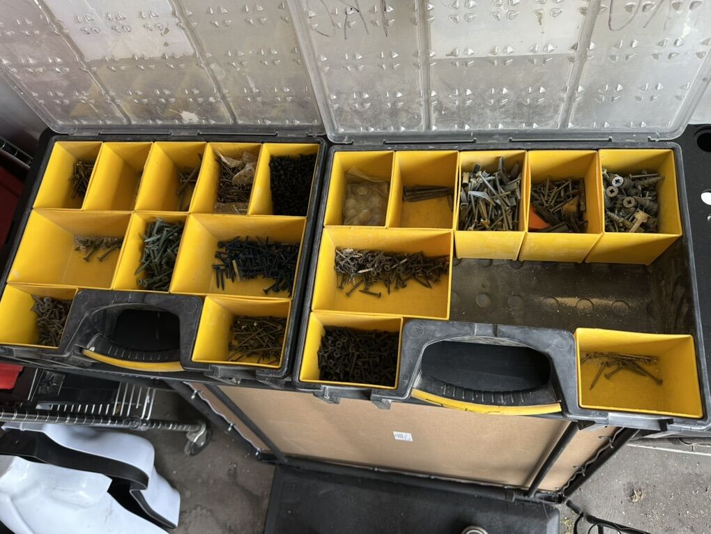 2 Stanley Compartment Organizers W/ Screws Etc
