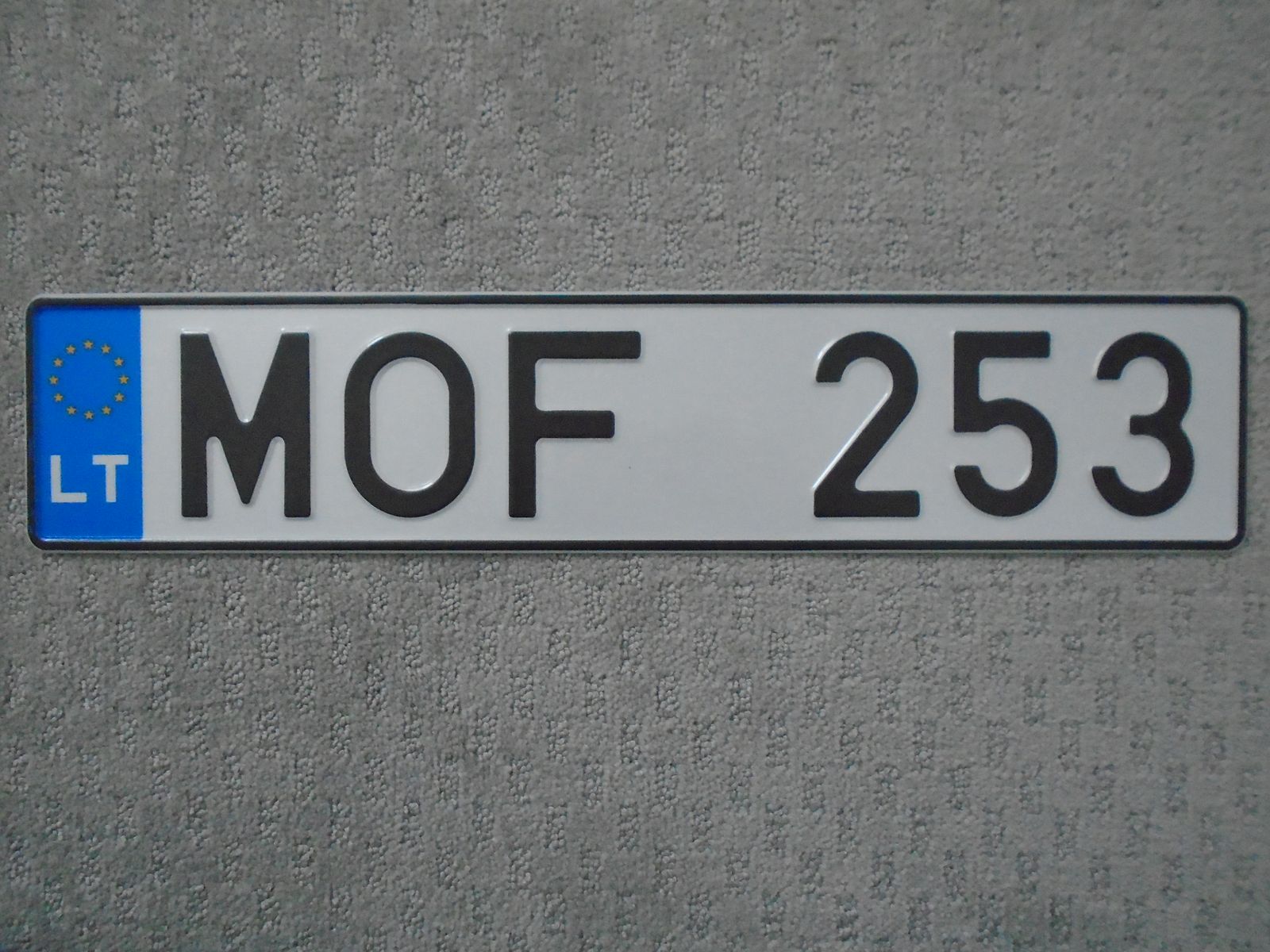 Lithuania Automobile License Plate 2018 - Near Mint Condition