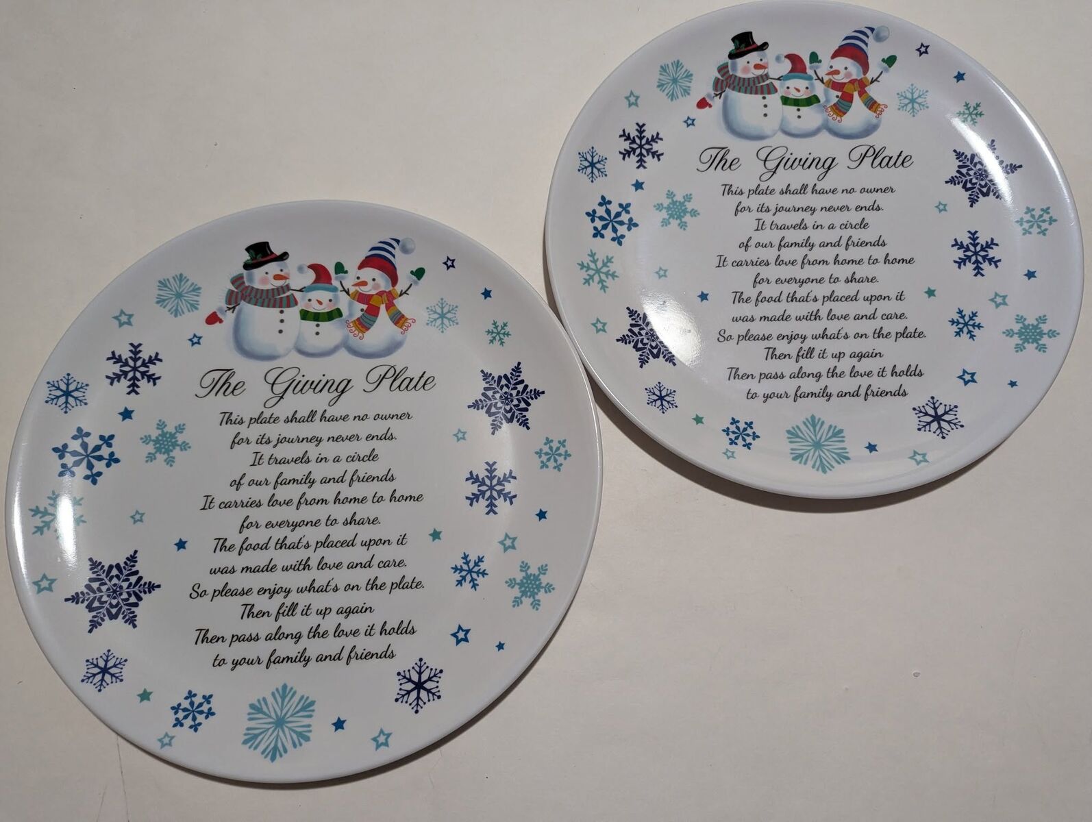 "The Giving Plate" Snowman Wall/Shelf Decoration