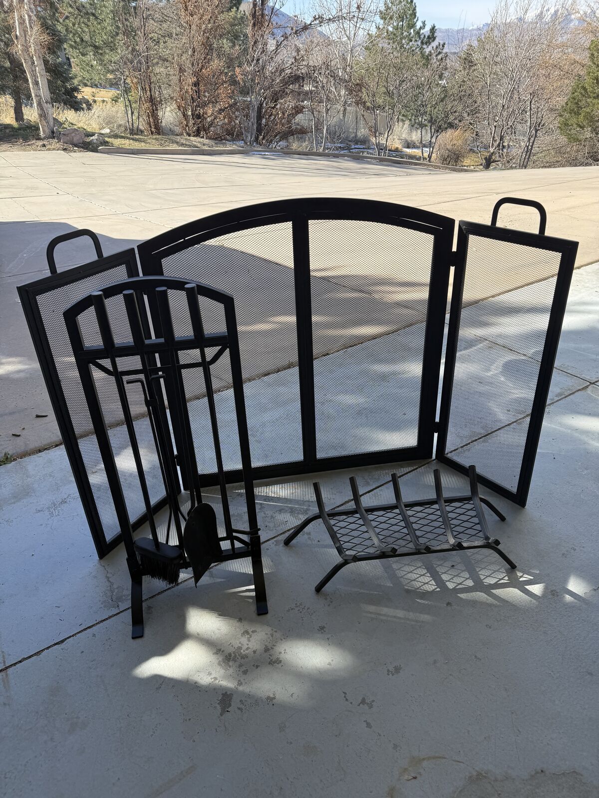 Fireplace Screen, Toolset and Grate