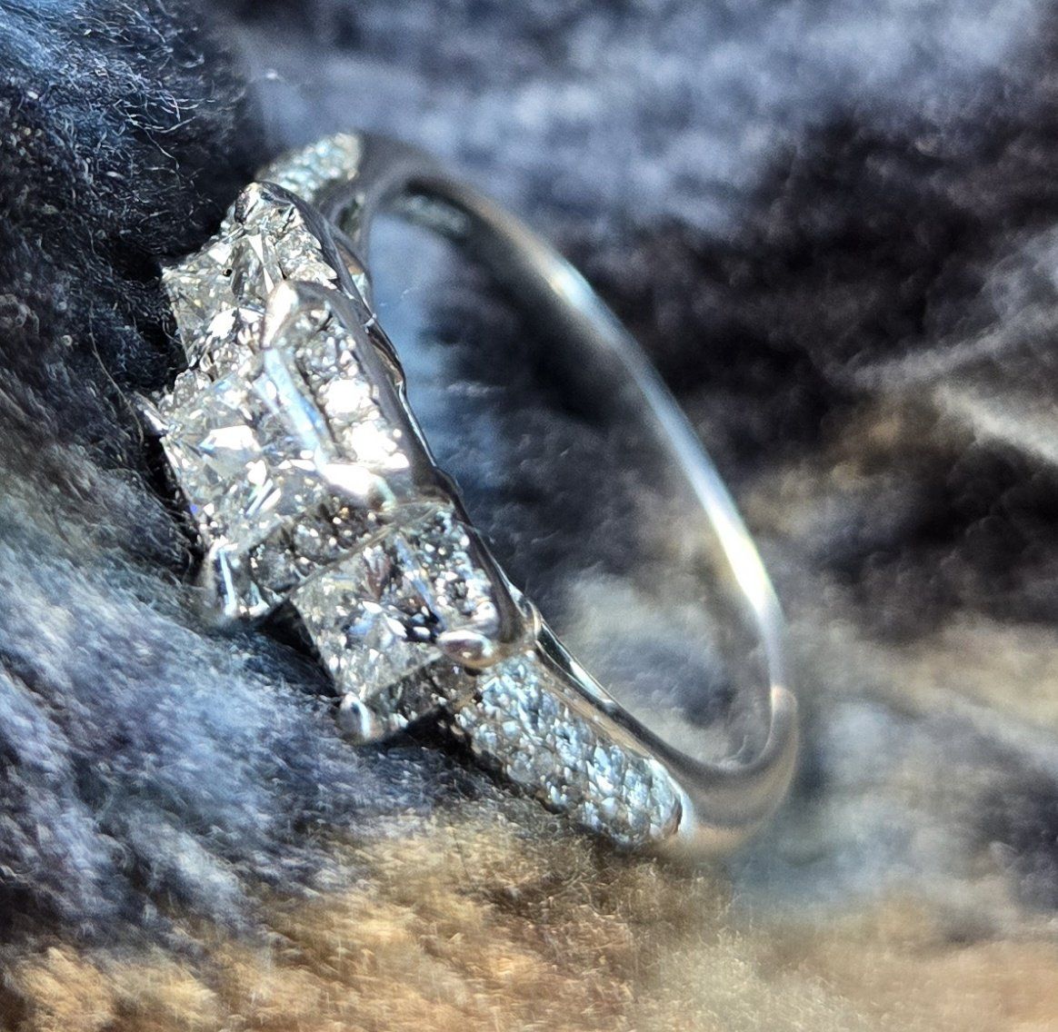 Princess Cut 3 Diamond 14k