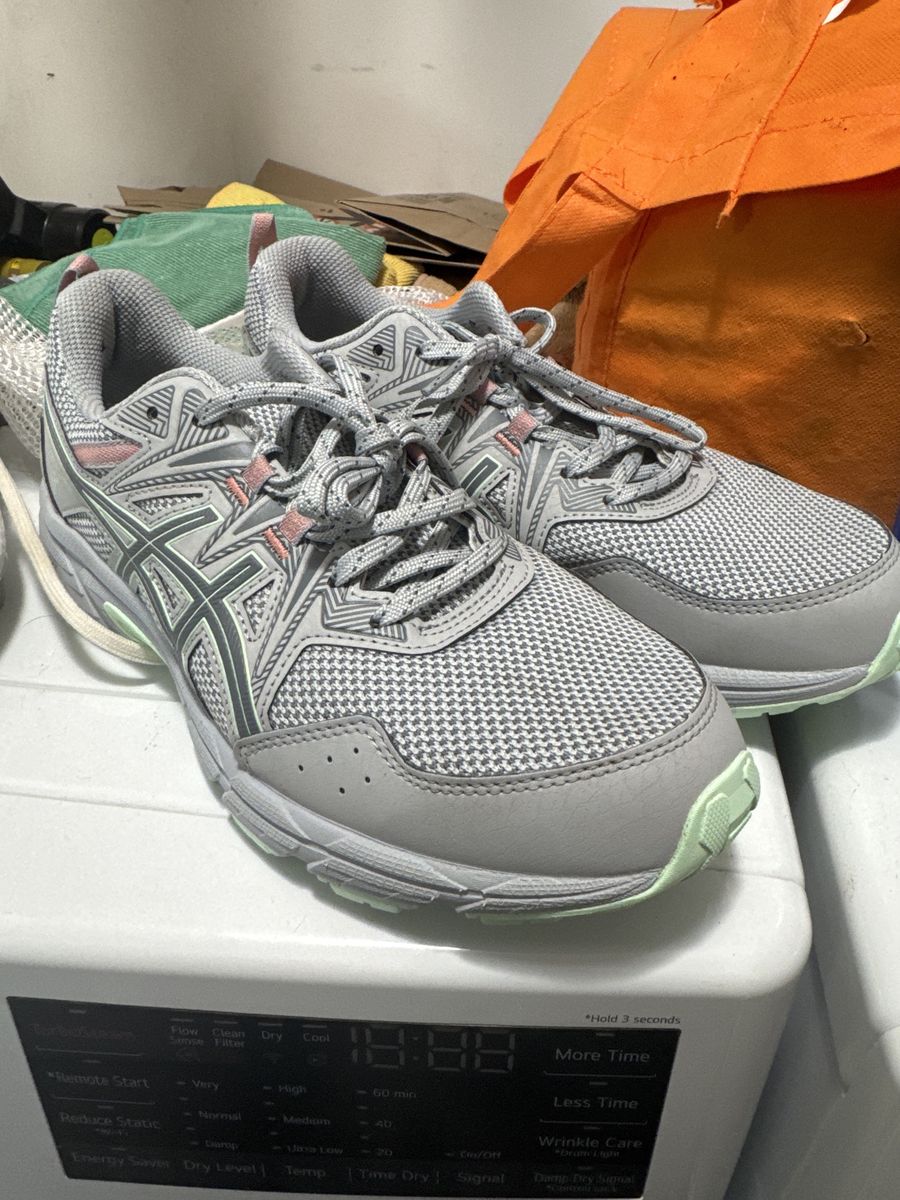 ASICS GEL-Venture 8 Women's Running Shoes - Gray/Pink/Mint - Size 7