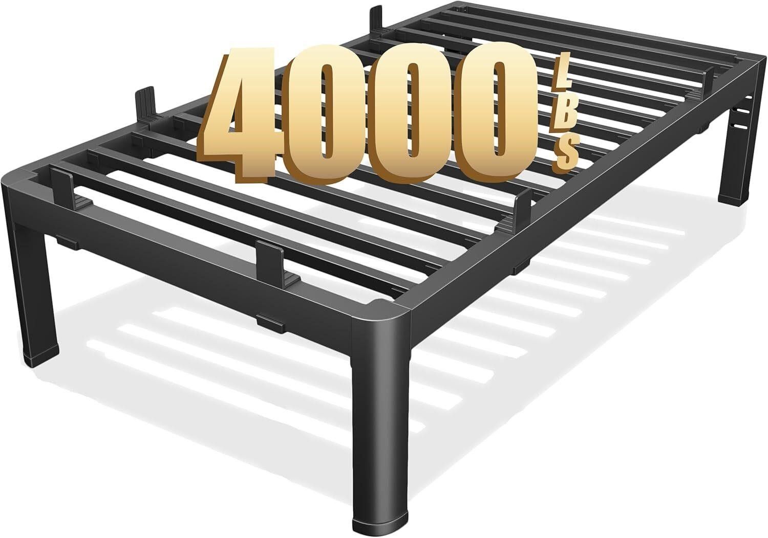 18 Inch Metal Twin Bed Frames with Heavy Duty Steel Support