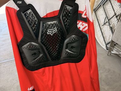 Dirt bike jersey and protective chest peice