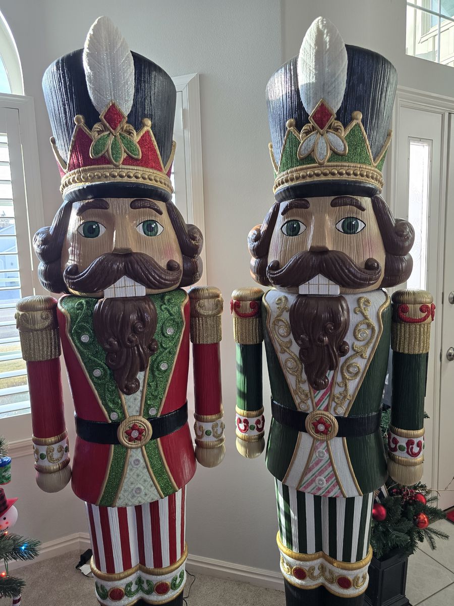 6ft Christmas Nutcracker hand painted