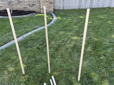 4' Maple stakes for wedding.