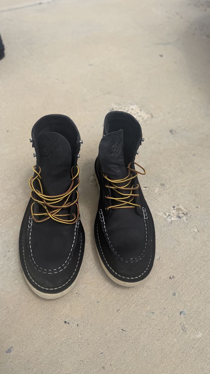 Danner Men's Black Leather Moc Toe Work Boots with Ortholite Insoles - Size 11, Like New
