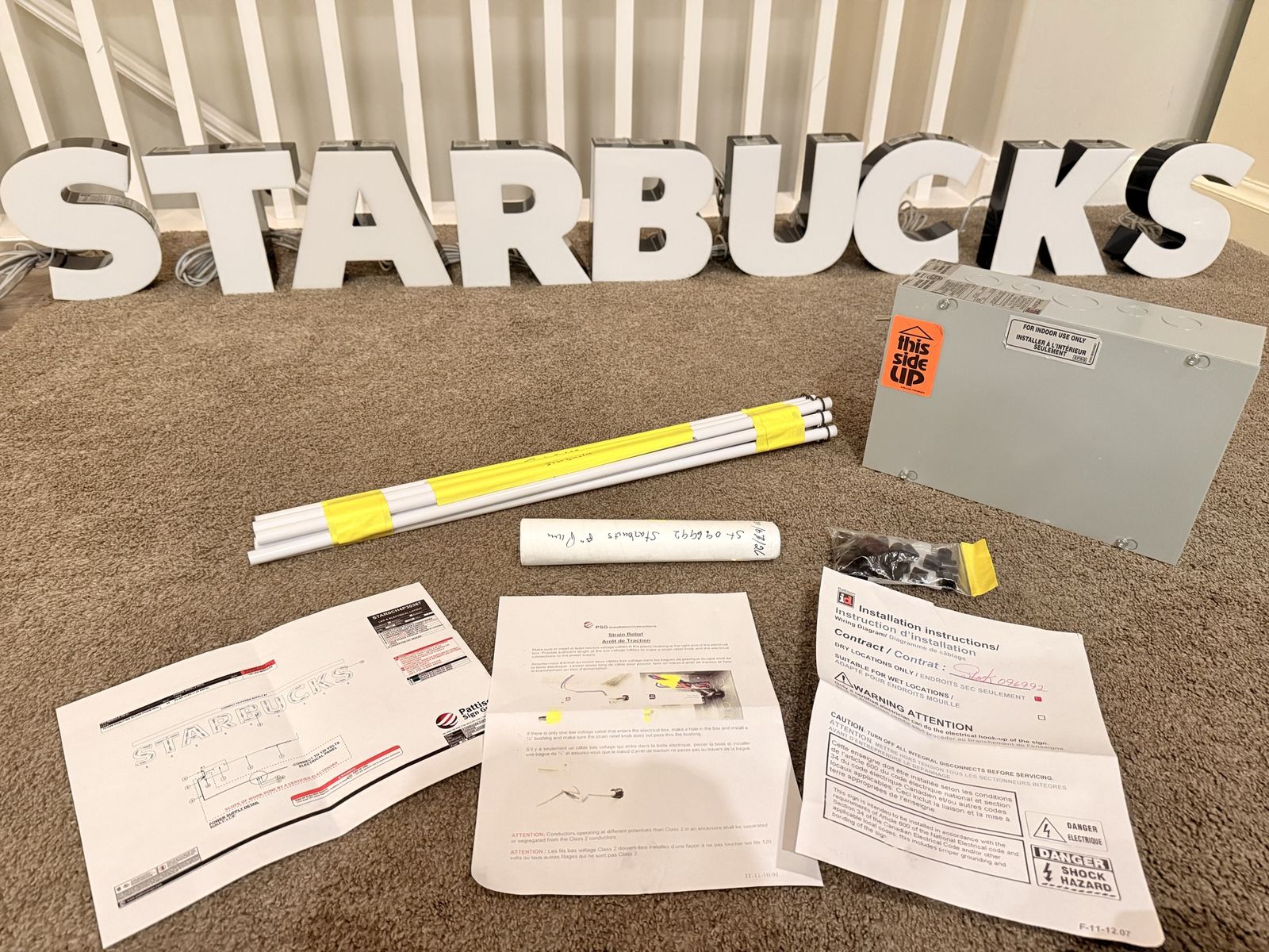Authentic Starbucks LED Channel Letter Sign – Complete Commercial Sign Package