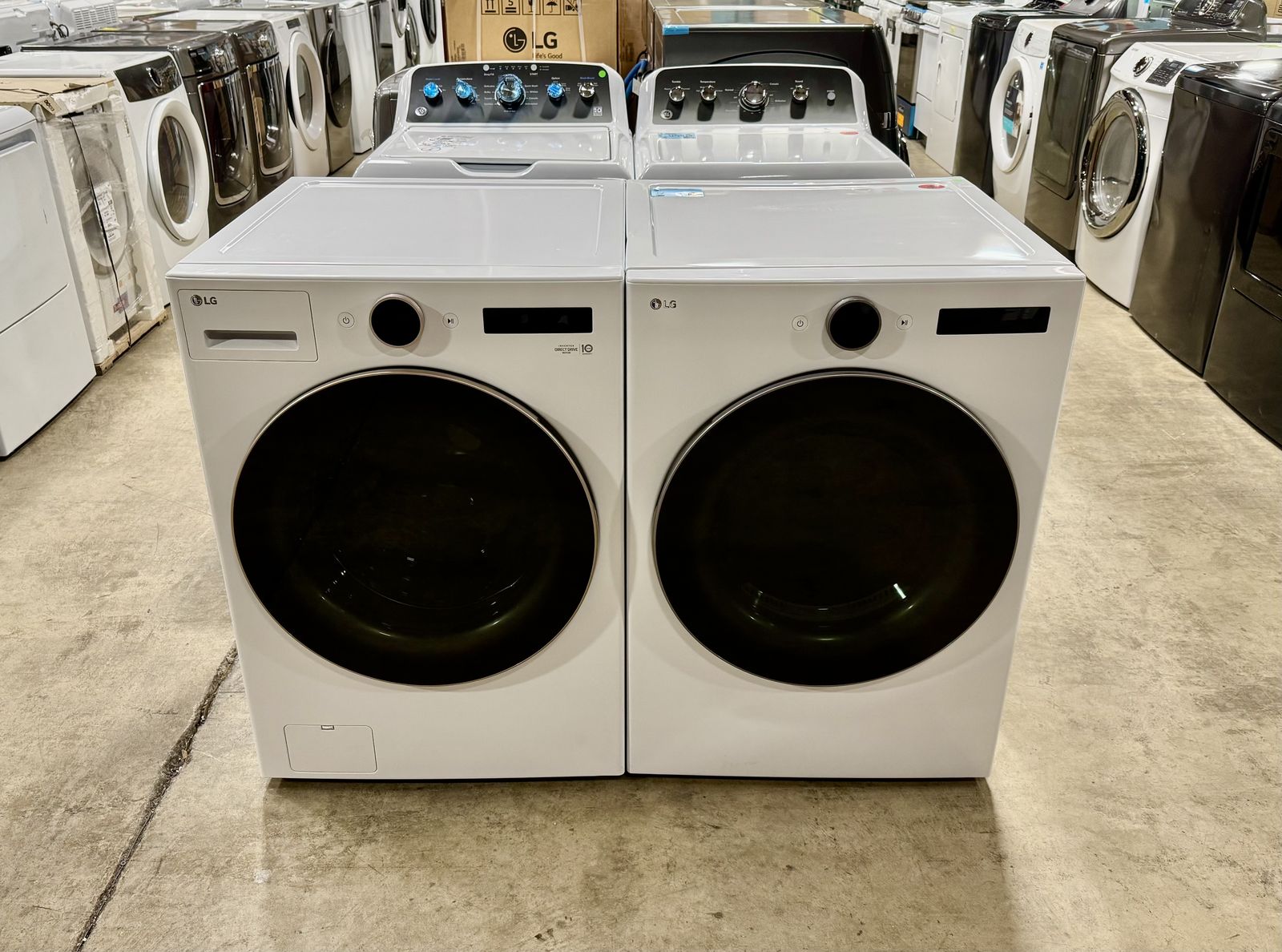LG SMART WASHER AND DRYER SET WITH WARRANTY