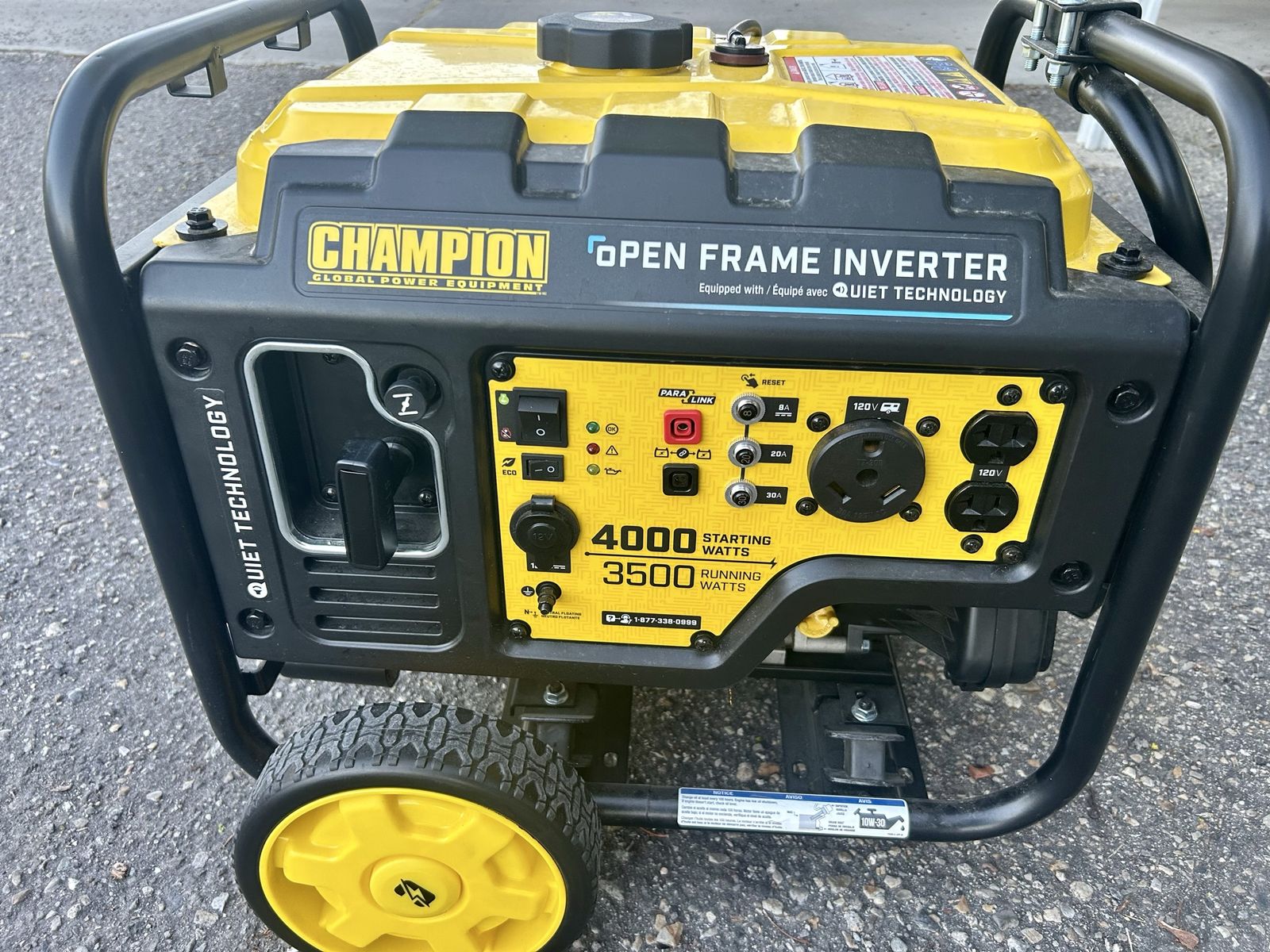 4000 Watt Open Frame Inverter Generator