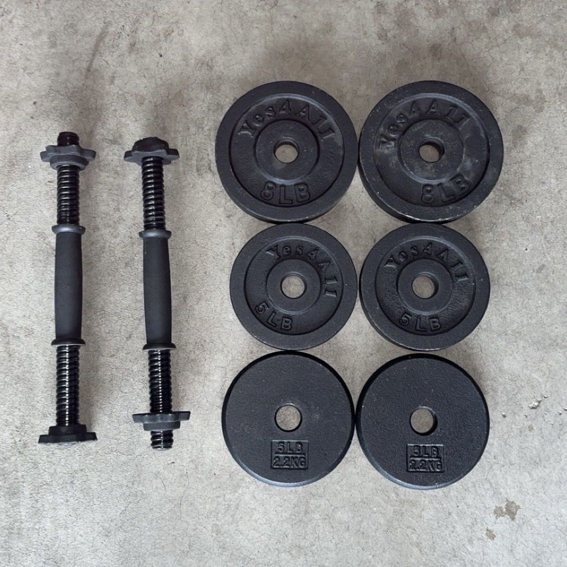 Curl Bars and Weights