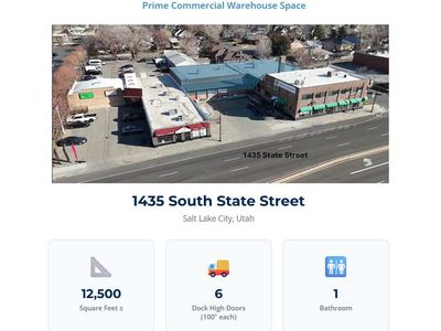 1435 S State St. Warehouse For Lease