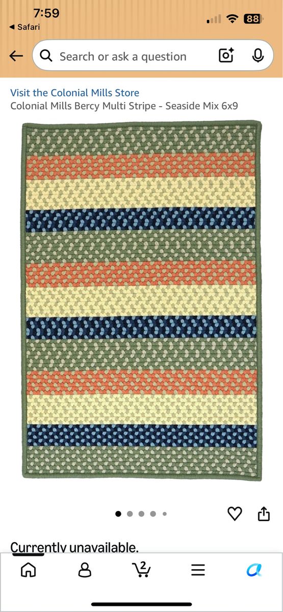Colonial Mills Bercy Multi Stripe