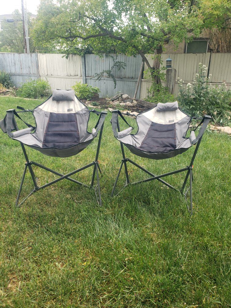 Camp Chairs Swinging