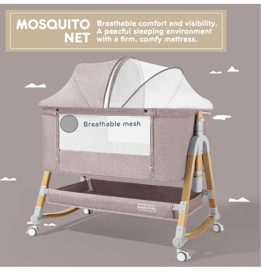 NEW HARPPA Cuddly Bedside Bassinet Sleeper, 3 in 1