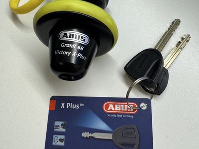 Abus Granit 68 Victory X-Plus Motorcycle Disc Lock with Keys and Code Card