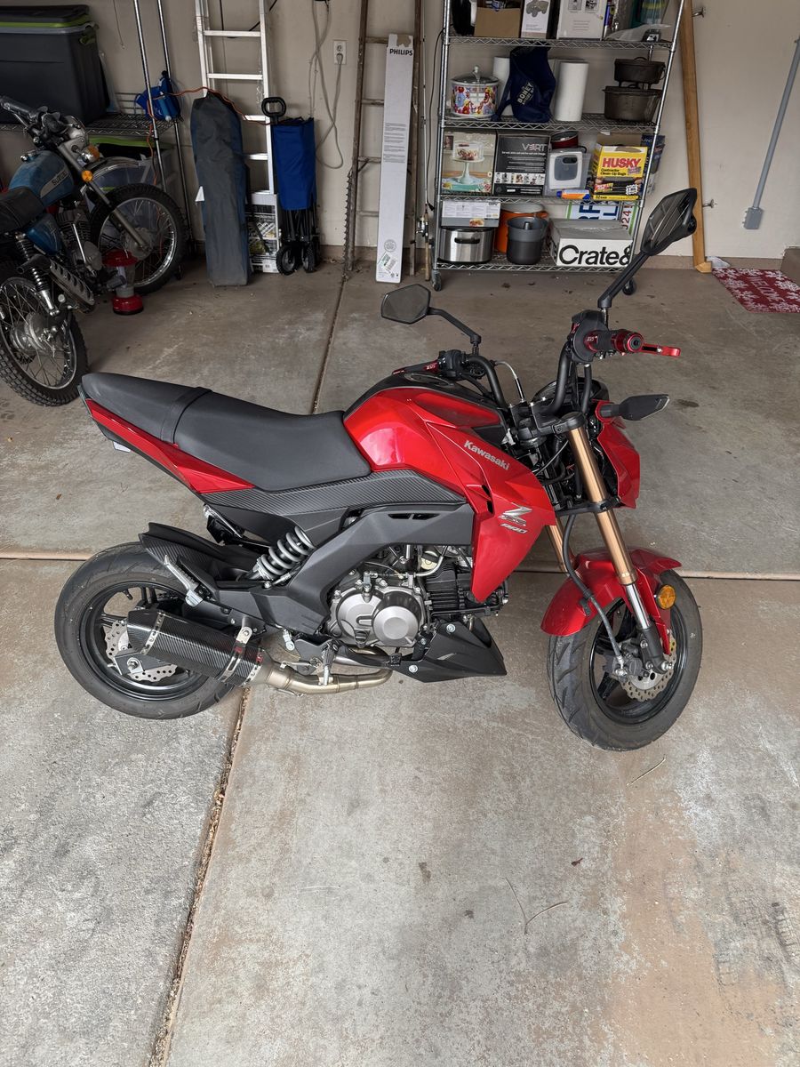 2018 Kawasaki Z125 Pro 572 Miles, Excellent Condition