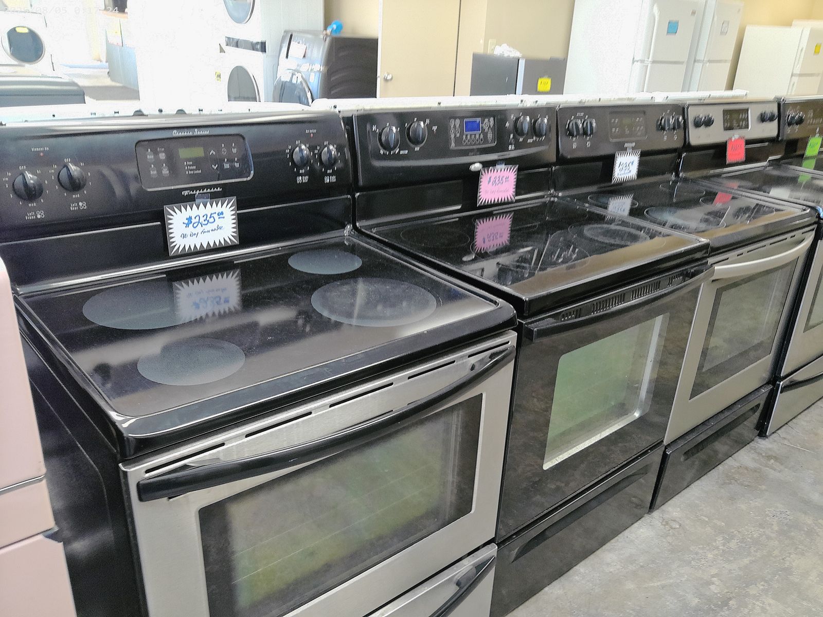 Stainless Steel Smooth Top Ranges~90 Day Guarantee