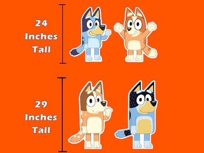 Bluey Character Cutouts - 4 Piece Set
