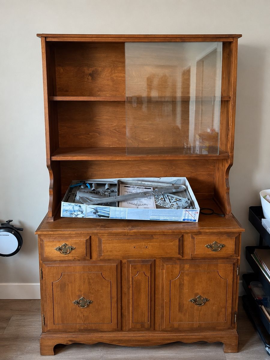  Vintage Mid-Century Antique China Hutch