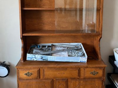 Vintage Mid-Century Antique China Hutch