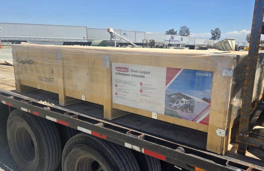 NEW & UNOPENED SDLanch 20' x 30' Carport with Enclosed Walls (Cream)