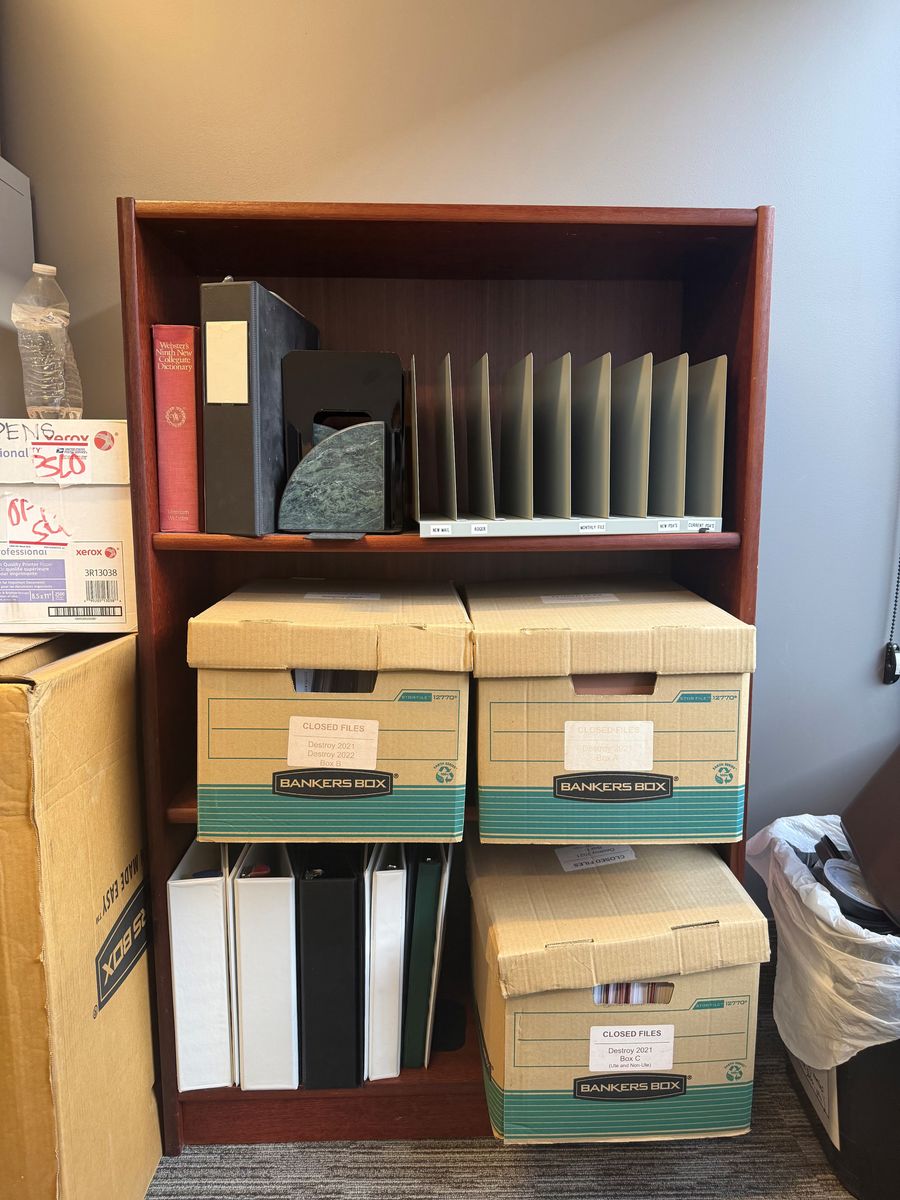 Bookshelf at law office