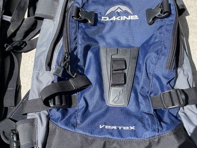 DAKINE Vertex Backpack - Blue/Gray Ski/Snowboard Pack with Hydration Compatibility