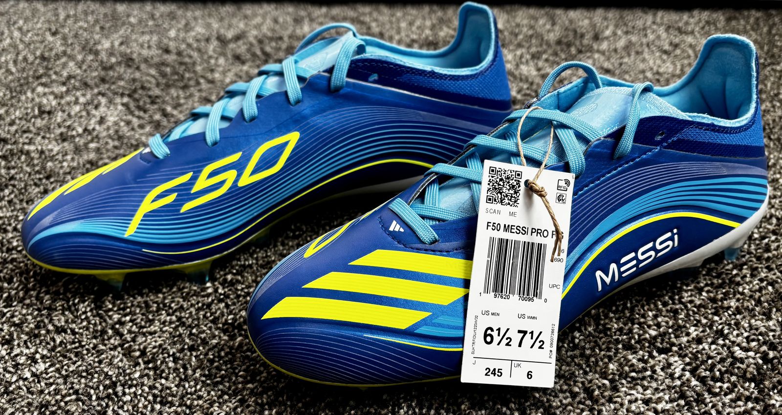Adidas Messi F50 Pro Furm Ground Blue Cleats
