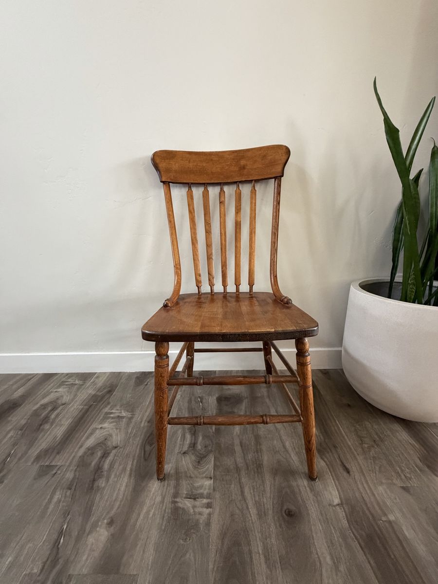 Antique Wooden Spindle Back Chair