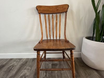 Antique Wooden Spindle Back Chair
