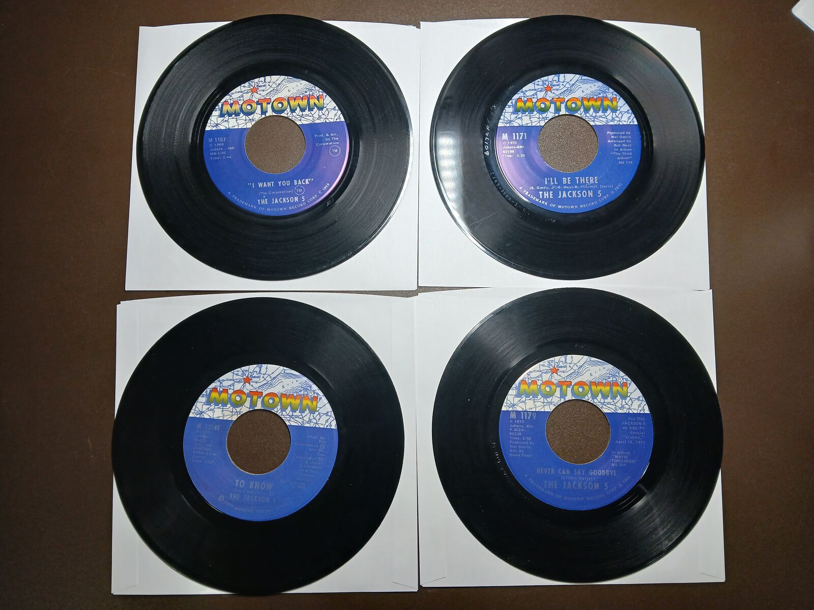 Lot of 4 JACKSON 5 (Michael) Vinyl Records (45 RPM 7")