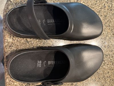 Birkenstock Super-Birki Black Clogs - EU 38 / US L7 M5 - Made in Germany