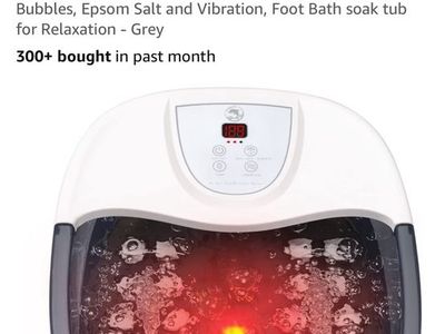 ECARBME Heated Foot Spa Bath Massager with Massage Rollers, Bubbles, and Vibration