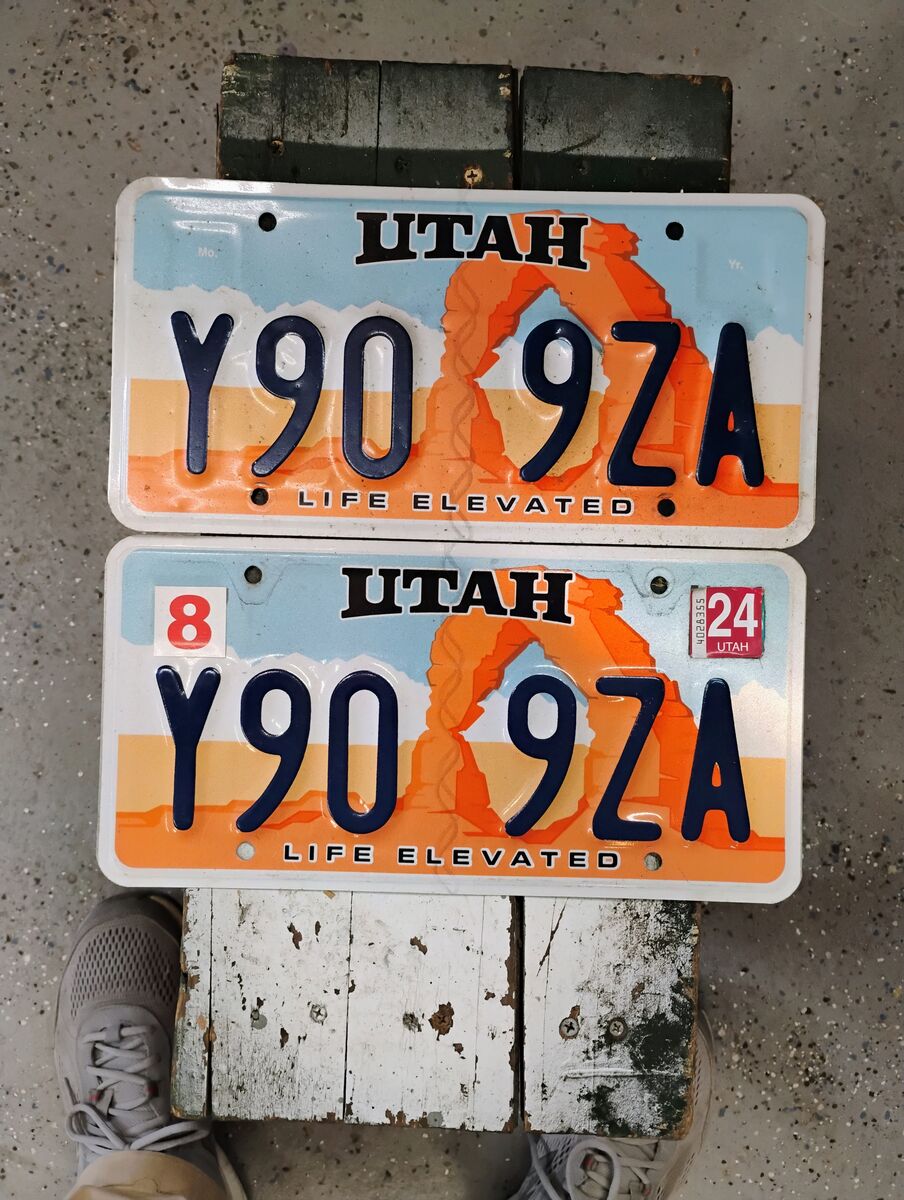 Utah licence plates